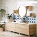 Alia Blue d-c-fix Self Adhesive Wall Tiles 15cm x 15cm – Peel and Stick Vinyl Splashback Panels for Kitchen and Bathroom Walls