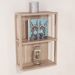 Arran 3 Tier Narrow Shelf Wall Unit Oak Effect