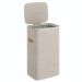 Beige Single Laundry Basket 50L – Stylish Fabric Hamper with Lid