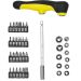 Benson 37-Piece T-Handle Screwdriver and Socket Set – Complete DIY Tool Kit with Bits and Sockets