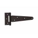Black Matt Steel T Hinge - 109 x 75 mm