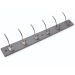 Blue Canyon Salisbury Wall Mounted Coat Rack with 6 Nickel Hooks in Grey Finish I Modern Hallway and Bathroom Storage Solution