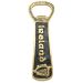 Brass Ireland Bottle Opener I Black Inlay Premium Irish Bottle Opener with Harp Emblem and Black Textured Detail