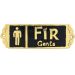 Brass Fir Gents Restroom Sign – Hardwearing Bathroom Wall Plaque 6'' x 2''