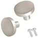 Satin Nickel Cabinet Knob Set – 30mm Classic Aluminium Furniture Handles I Pack of 2