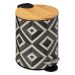 Canvas Soft Close Black & Beige Pedal Bin 3L