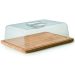 Casa & Casa Oblong Bamboo Food Cover with Clear Lid 28cm
