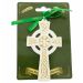 Ceramic Celtic Cross Hanging Ornament with Gold Detailing I 4.5" X 2.5"