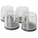Clear PVC Chair Leg Protectors 22-26mm - 4 Pack I Flexible Ferrules for Tables and Chairs