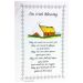 Cotton Irish Blessing Tea Towel – Cottage Design I Traditional Irish Blessing with Cottage Illustration and Shamrock Border