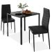 Dining Set with Glass Table - 2 Seat