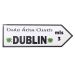 Dublin Shamrock Wooden Road Sign Magnet