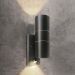 Extrastar Outdoor Up & Down Double Wall Light Black