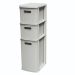 Figaro Almond 3 Drawer PVC Storage Unit – Slimline Multi-Purpose Organiser