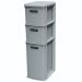 Figaro Grey 3 Drawer PVC Storage Unit – Slimline Space-Saving Organiser
