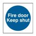 Fire door Keep shut - RPVC Sign (100 x 100mm)