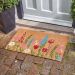 Flower Field Coir Door Mat 45x75cm – Outdoor & Indoor Entrance Mat