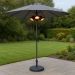 Gardinia 2.7m Crank and Tilt Parasol with UV30 Plus Protection, 15kg Parasol Base and 1500W Parasol Heater – Outdoor Shade and Comfort Set