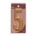 Gold Effect Numeral 5 - 75mm