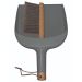 Grey & Beechwood Dustpan and Brush Set 22 x 34cm – Compact Handheld Sweeping Set