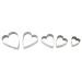 Heart Cookie Cutters Set of 5 | Stainless Steel Baking Cutters