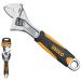 INGCO 250mm CRV Adjustable Wrench | 10" Adjustable Spanner with Soft Grip Handle