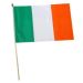 Ireland Hand Waving Flag on Stick 30 x 20cm – Irish Fabric Flag