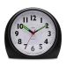 Acctim Jefferson Sweep Alarm Clock Black Analogue Silent Non-Ticking Clock