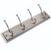 Lincoln 4 Hook Silver & Satin Nickel Coat Rack – Sleek and Stylish Storage Solution