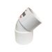 White Plastic 45° Pipe Bend Connector - 32mm