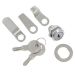 Mail Box Lock Kit with 3 Cams & 2 Keys Nickel Plated