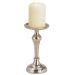 Metal Candle Holder 9x17x9cm - Silver