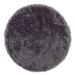 Mia Faux Fur Round Anthracite Rug 120cm