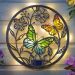 Papillon Solar LED DecorDisc Butterfly Wall Light 32cm Garden Wall Decoration
