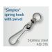 Simplex Spring Hook Swivel Length 50mm
