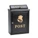 Arboria Mail Box Black With Gold Rose Design