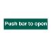 Push bar to open - PVC Sign (200mm x 50mm)