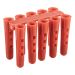Rawlplug HDE Red Wall Plugs 5.5 x 34mm Box of 100 for 3.5mm to 6.0mm Screws – Lightweight Fixings for Brick and Masonry