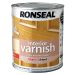 Ronseal Diamond Hard Clear Gloss Wood Varnish 750ml I Water Based Fast Drying Interior Use