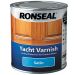Ronseal Exterior Yacht Varnish Satin Clear 500ml – Durable UV and Weather Protection for Outdoor Wood