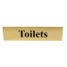 Self-Adhesive Brass Effect Horizontal - Toilets - Sign