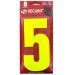 Securit Hi Vis Self Adhesive Wheelie Bin Number 5 I 160mm Large House Number