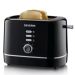 Severin 2 Slice Toaster 850W Black – Adjustable Browning, Defrost & Bun Warmer
