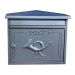 Shannon Antique Silver Cast Aluminium Wall Mounted Postbox with Secure Key Lock and Weatherproof Finish