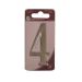 Silver Effect Numeral 4 - 75mm