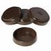 Small Brown Castor Cups - Pack of 2