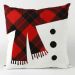 Snowman Scarf Cushion 40 x 40cm