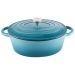 Steelex Teal Oval Cast Iron Casserole 30cm