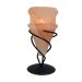 Himalayan Salt Candle Holder In Satress Iron