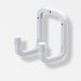 White Tool Holder 90mm Double Hook Wall Mounted Storage